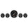 5 PC. GAUGE KIT 3-3/8 in. & 2-1/16 in. GPS SPEEDOMETER OLD TYME BLACK - greatparts