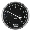 5 in. TACHOMETER 8K RPM IN-DASH OLD TYME BLACK - greatparts