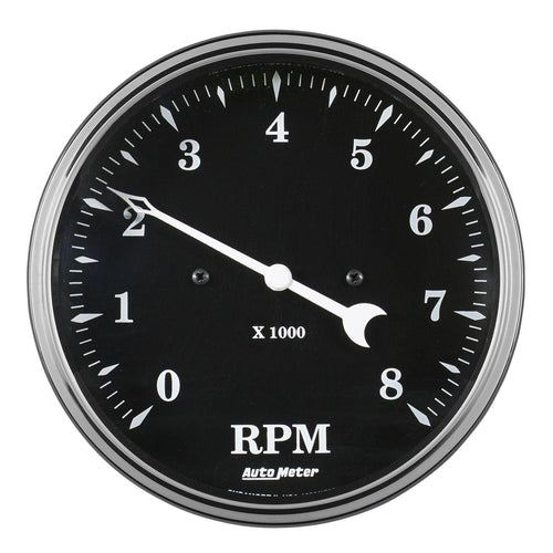5 in. TACHOMETER 8K RPM IN-DASH OLD TYME BLACK - greatparts