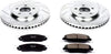 K1380 Front Z23 Carbon Fiber Brake Pads with Drilled & Slotted Brake Rotors Kit