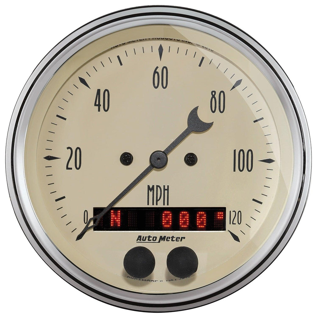 3-3/8 in. GPS SPEEDOMETER 0-120 MPH ANTIQUE BEIGE - greatparts