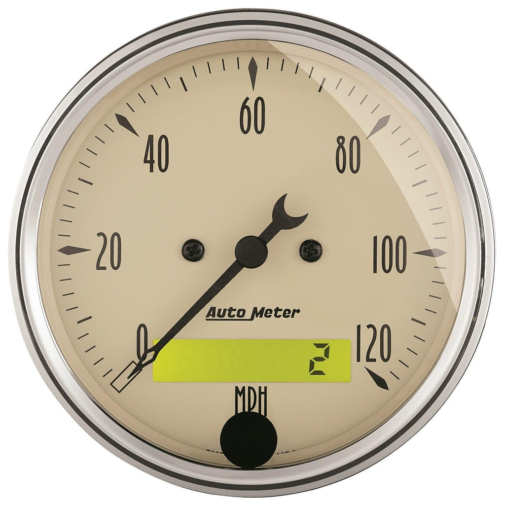 3-1/8 in. SPEEDOMETER 0-120 MPH ANTIQUE BEIGE - greatparts