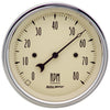 3-3/8 in. IN-DASH TACHOMETER 0-8000 RPM ANTIQUE BEIGE - greatparts