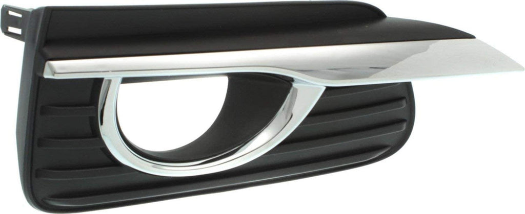 Fog Lamp Molding Compatible with 2014-2017 Infiniti Q50 Cover Finisher with Chrome Bezel Base/(Hybrid Standard Type)/Premium Models Passenger and Driver Side