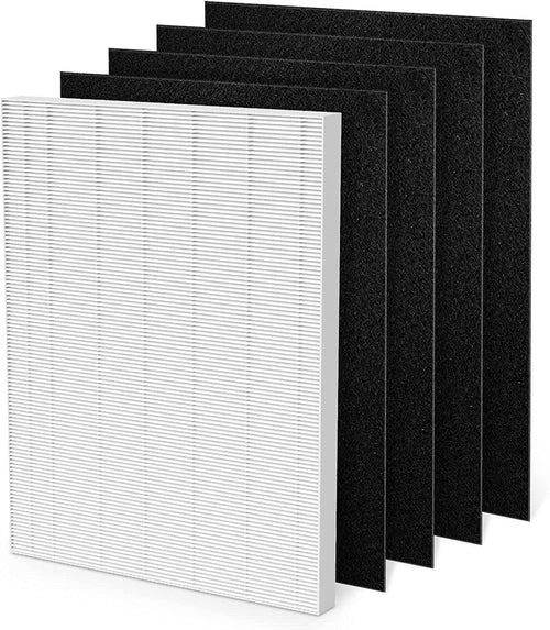 115115 Replacement Filters a for Winix Plasmawave 5300, 6300, C535, 5300-2, 6300-2, P300, AM90, 9000, 5000, 5000B, C909, 9800 Air Purifier, 1 X True HEPA Size 21 Filter plus 4 X Carbon Pre-Filters
