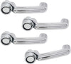 Front and Rear Exterior Door Handle Compatible with 2007-2017 Jeep Wrangler (JK) and 2008-2012 Jeep Liberty and 2007-2011 Dodge Nitro All Chrome Plastic Set of 4 Driver and Passenger Side
