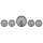 5 PC. GAUGE KIT 3-1/8 in. & 2-1/16 in. ELEC. SPEEDOMETER AMERICAN PLATINUM - greatparts