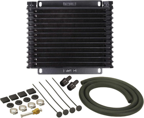 13613 Series 9000 Plate and Fin Transmission Oil Cooler,Black