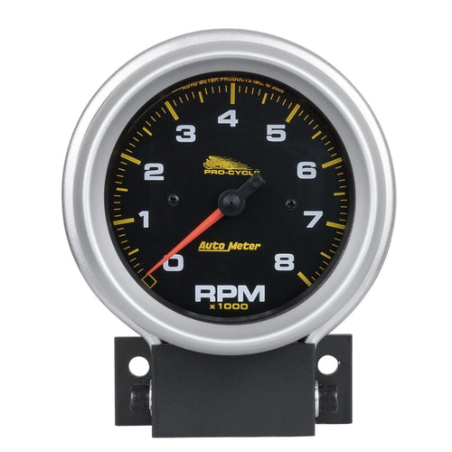 3-3/4 in. TACHOMETER 0-8000 RPM BLACK PRO-CYCLE - greatparts