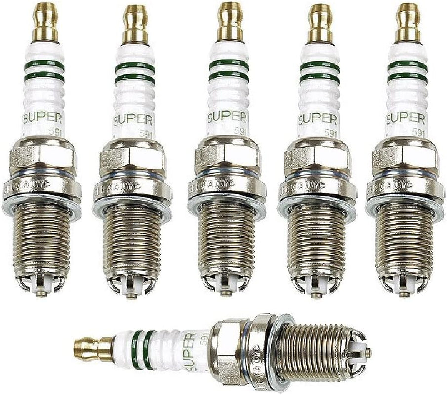 Premium Super plus Nickel Set of 6 Spark Plugs for BMW E36 VW Passat Jetta Golf