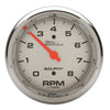 3-3/8 in. TACHOMETER 0-8000 RPM SILVER PRO-CYCLE - greatparts