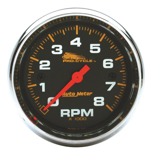 2-5/8 in. TACHOMETER 0-8000 RPM BLACK PRO-CYCLE - greatparts