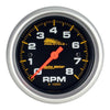 2-5/8 in. TACHOMETER 0-8000 RPM BLACK PRO-CYCLE - greatparts