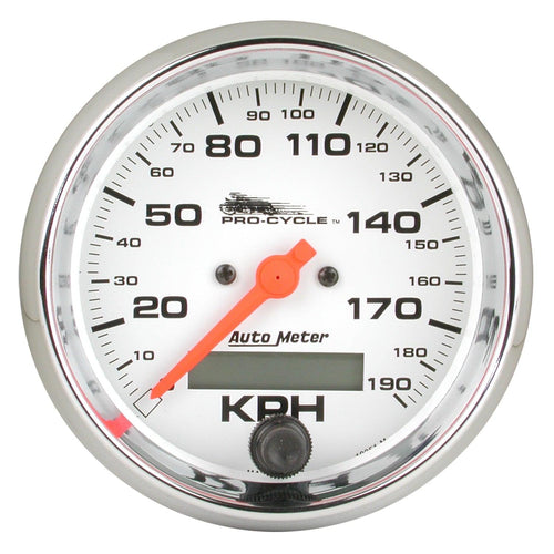 3-3/4 in. SPEEDOMETER 0-120 MPH WHITE PRO-CYCLE - greatparts