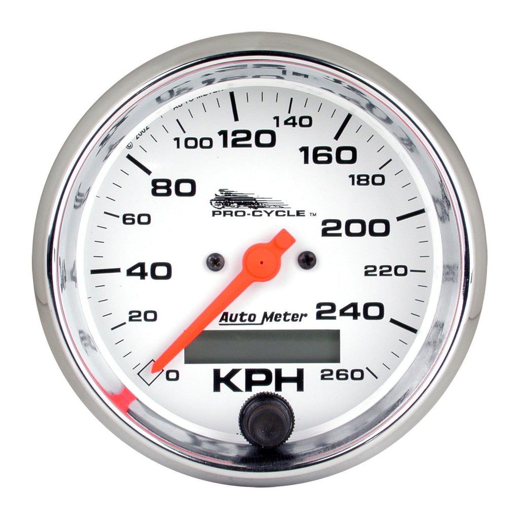 3-3/4 in. SPEEDOMETER 0-160 MPH WHITE PRO-CYCLE - greatparts