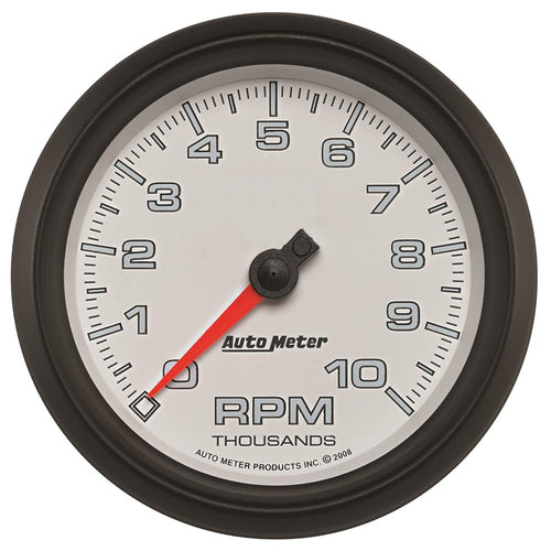 3-3/8 in. TACHOMETER 0-10000 RPM WHITE PRO-CYCLE - greatparts