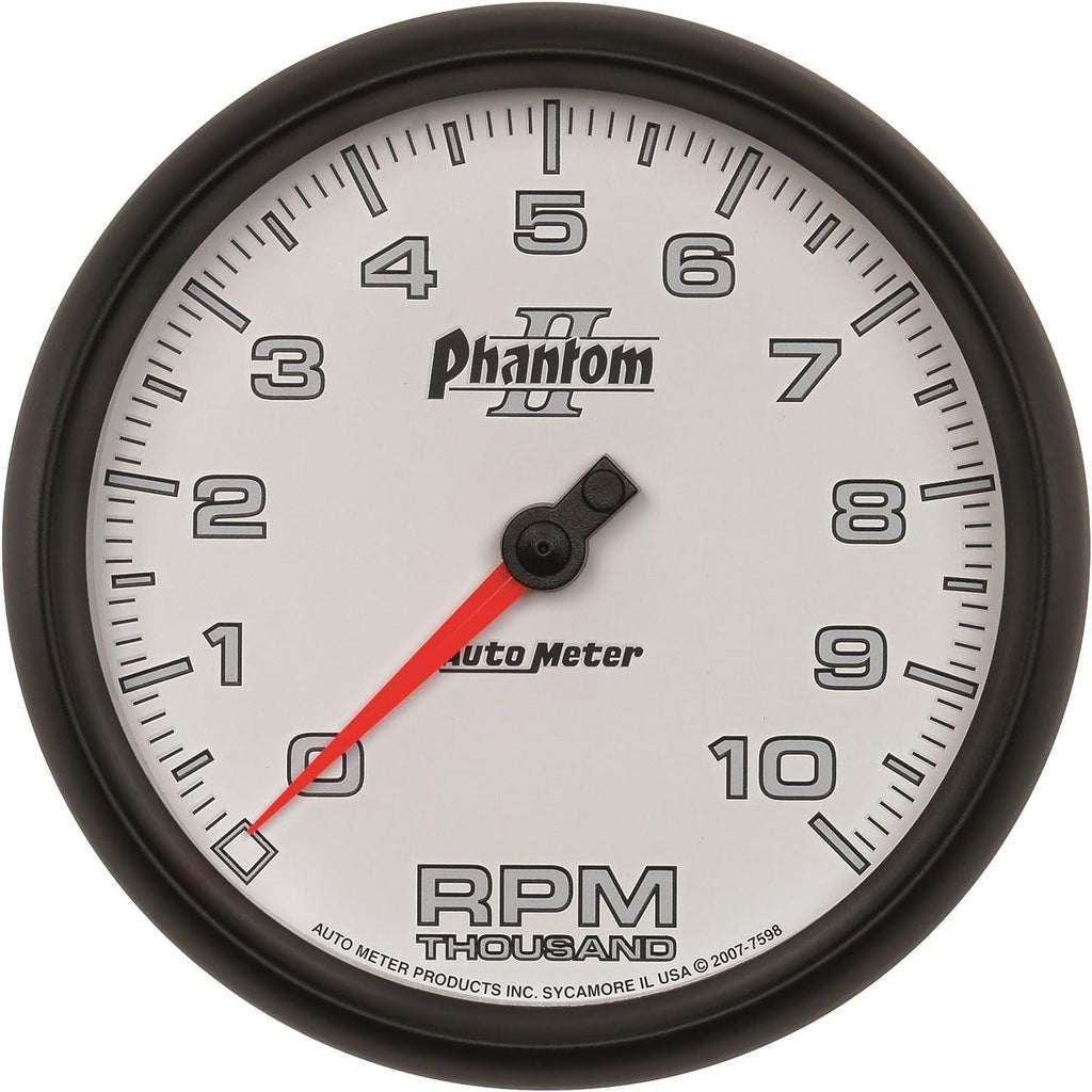 7598 Phantom II 5" 10000 RPM In- Dash Tachometer Gauge