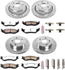 K2168-36 Front and Rear Z36 Truck & Tow Brake Kit, Carbon Fiber Ceramic Brake Pads and Drilled/Slotted Brake Rotors