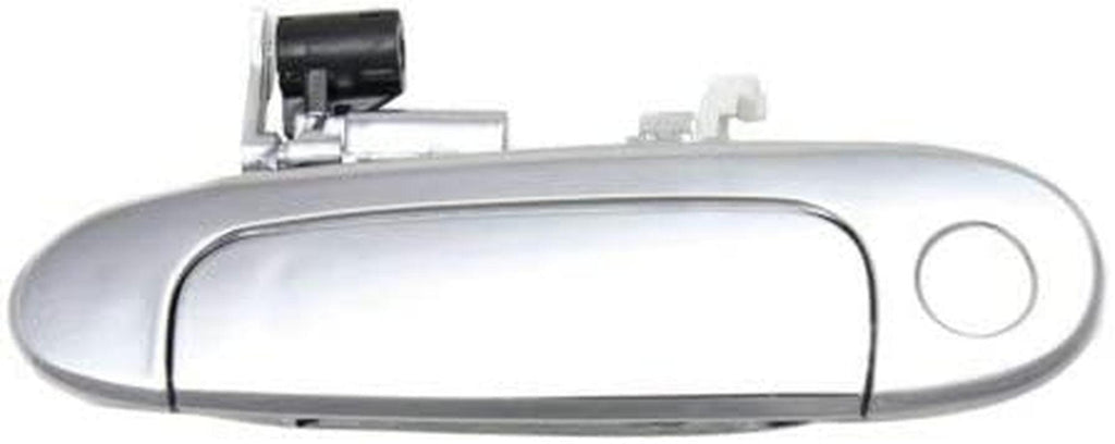 Exterior Door Handles Set of 2 Front Left and Right Side Plastic Chrome W/Keyhole Compatible with Toyota Echo