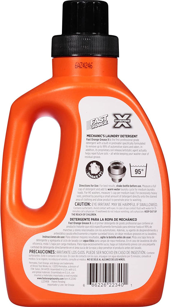 Permatex 22340-6PK Fast Orange Grease X Mechanic'S Laundry Detergent, 40 Fl. Oz. (Pack of 6)