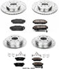 Power Stop K693 Front and Rear Z23 Carbon Fiber Brake Pads with Drilled & Slotted Brake Rotors Kit