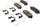 Gold 17D1737CHF1 Ceramic Front Disc Brake Pad Kit with Springs and Clips