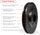 Dynamic Friction Company Rear Brake Rotors-Drilled and Slotted-Black with 5000 Advanced Brake Pads Includes Hardware 8512-07003