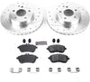 K7766 Front Z23 Carbon Fiber Brake Pads with Drilled & Slotted Brake Rotors Kit