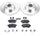 K7766 Front Z23 Carbon Fiber Brake Pads with Drilled & Slotted Brake Rotors Kit