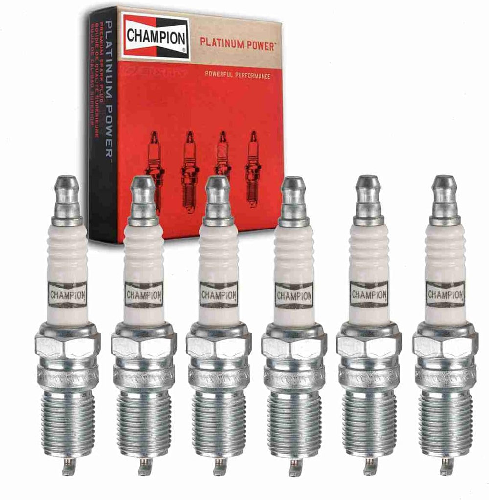 6 Pc Champion Platinum Spark Plugs Compatible with Chevrolet Astro 4.3L V6 1996-2005
