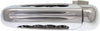 Rear Exterior Door Handle Compatible with 2002-2008 Dodge Ram 1500 and 2003-2009 Dodge Ram 2500 / Ram 3500 Chrome,With Slash Design Lever, Set of 2, Driver and Passenger Side