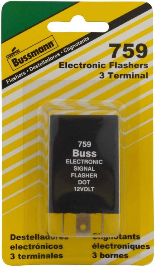 (BP/759-RP) 12.6 Amp 12V DC Carded Heavy-Duty Electronic Flasher