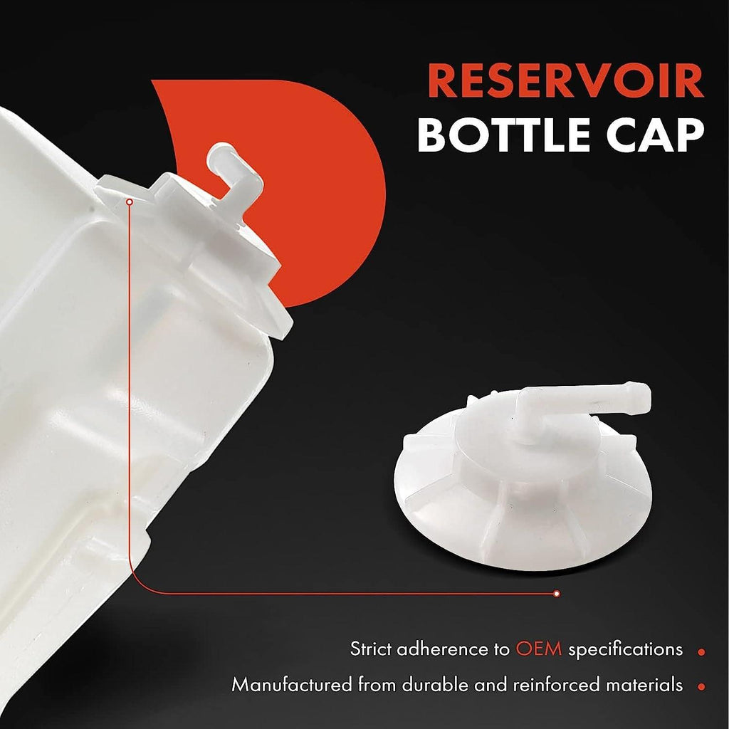 A-Premium Engine Coolant Overflow Recovery Expansion Tank with Cap Compatible with Honda Civic Civic Del Sol 1992-1997 L4 1.5L 1.6L Front