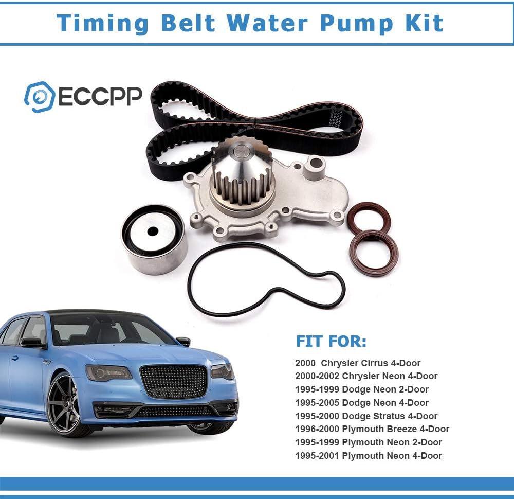 Timing Belt Water Pump Kit Fit for 1995-2005 for Chrysler Neon Cirrus for Dodge Neon Stratus Plymouth Neon Breeze 2.0L L4 SOHC 16VIN Code C