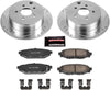 K6107 Rear Z23 Carbon Fiber Brake Pads with Drilled & Slotted Brake Rotors Kit