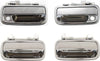 Front and Rear, Driver and Passenger Side Exterior Door Handle SET Compatible with 2001-2004 Toyota Tacoma