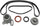 ITM158 Timing Belt Kit for 1983-1994 Mitsubishi/Eagle/Plymouth 1.8L L4, 4G37/G62B