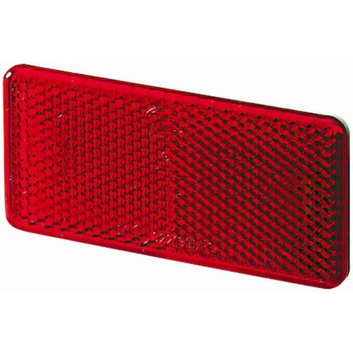 3326 Red Rectangular Reflex Reflector with Adhesive - greatparts