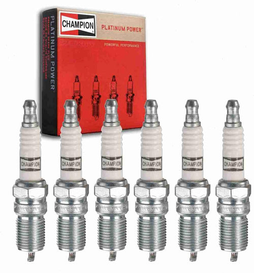 6 Pc Champion Platinum Spark Plugs Compatible with Chevrolet Equinox 3.4L V6 2005-2009