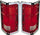Compatible with Dodge D150/D250/D350/W150/W250/W350/Ramcharger Tail Light Assembly 1981-1987 Driver and Passenger Side Pair/Set | W/ Chrome Trim | CH2808104 + CH2809103 | 4163151 + 55054794
