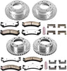 K2023-36 Front and Rear Z36 Truck & Tow Brake Kit, Carbon Fiber Ceramic Brake Pads and Drilled/Slotted Brake Rotors