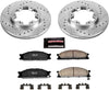 K4837 Front Z23 Carbon Fiber Brake Pads with Drilled & Slotted Brake Rotors Kit