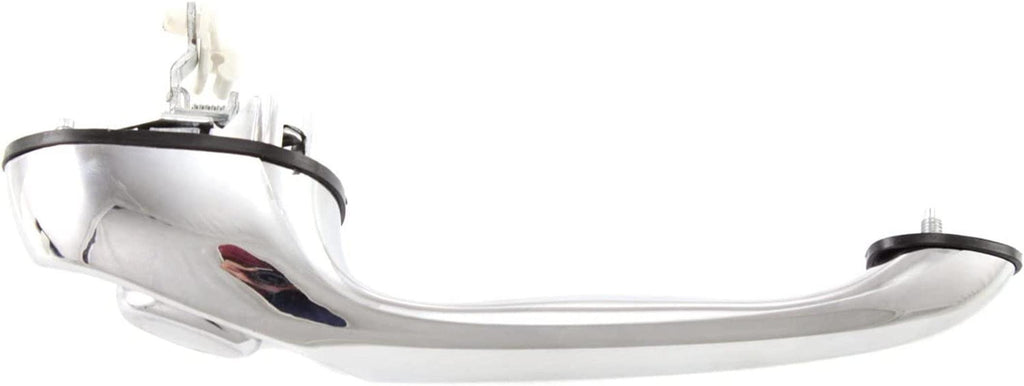 Front Exterior Door Handle Compatible with 2001-2010 Chrysler PT Cruiser All Chrome, Plastic, Set of 2, Driver and Passenger Side