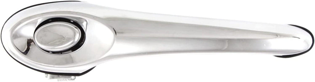 Front Exterior Door Handle Compatible with 2001-2010 Chrysler PT Cruiser All Chrome, Plastic, Set of 2, Driver and Passenger Side