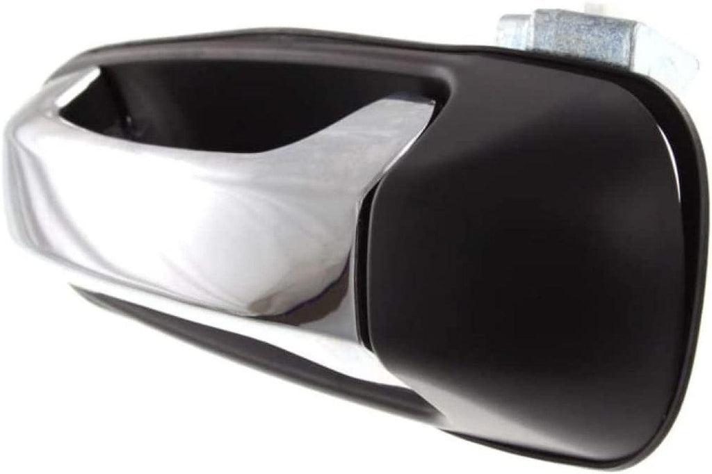 for Chrysler Aspen Door Handle 2007 2008 2009 Exterior | Rear Driver Side | Chrome Lever | Black Housing | CH1520118 | 1EH611XRAA