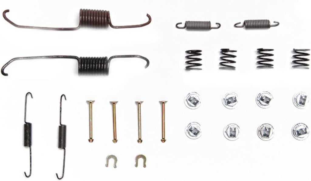 Professional 18K1463 Rear Drum Brake Hardware Kit with Springs, Pins, Retainers, and Washers