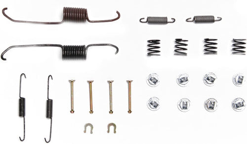Professional 18K1463 Rear Drum Brake Hardware Kit with Springs, Pins, Retainers, and Washers