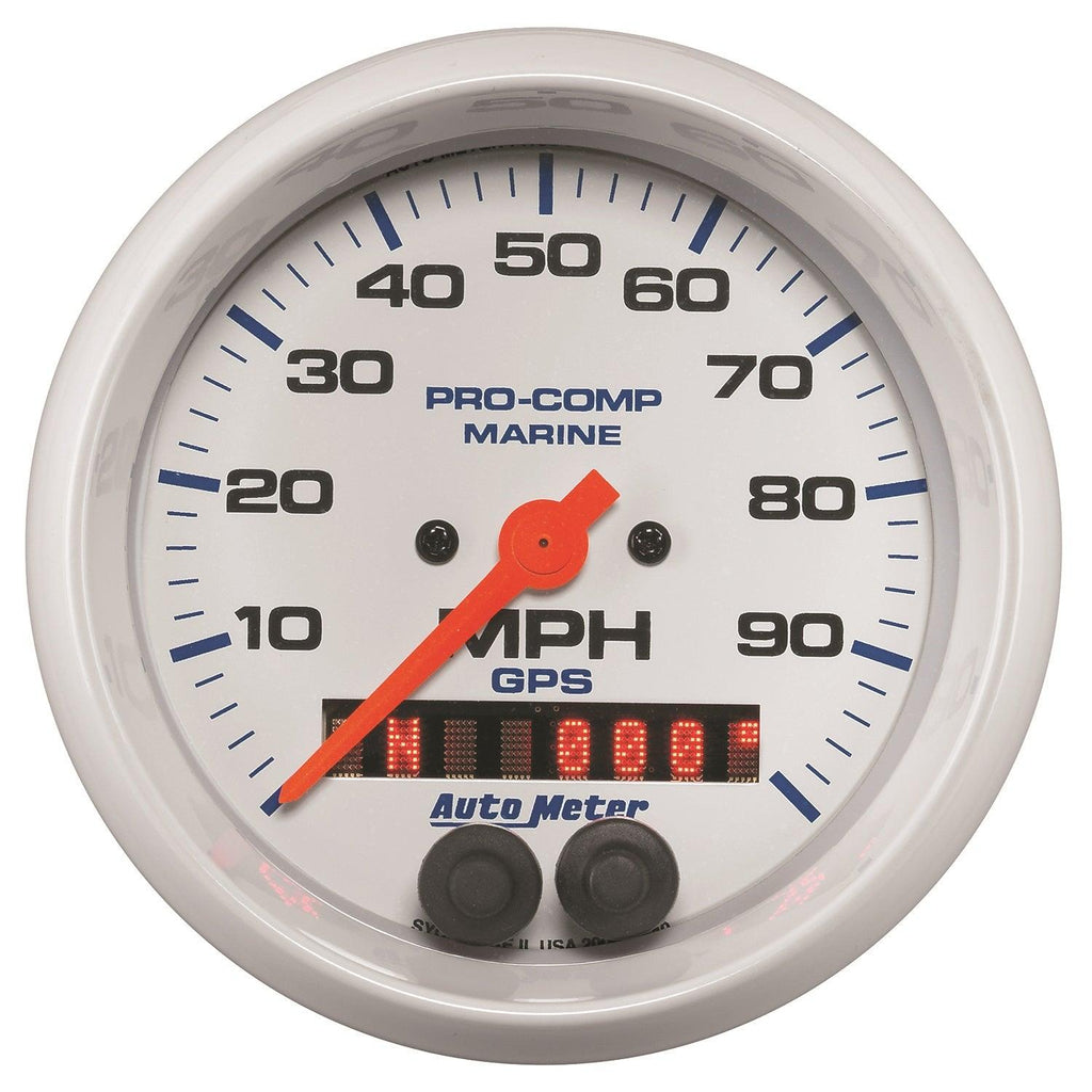 3-3/8 in. GPS SPEEDOMETER 0-100 MPH MARINE WHITE - greatparts