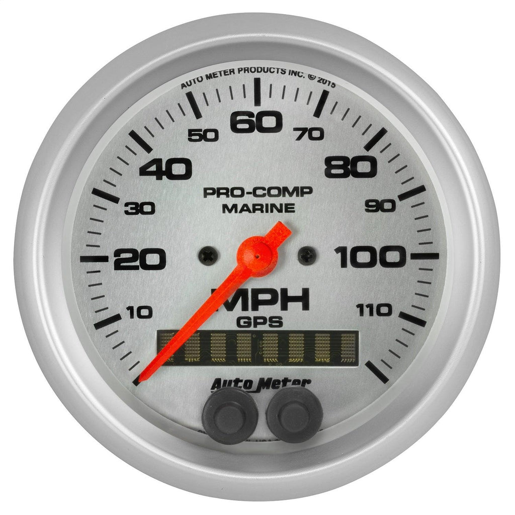 3-3/8 in. GPS SPEEDOMETER 0-120 MPH MARINE SILVER ULTRA-LITE - greatparts