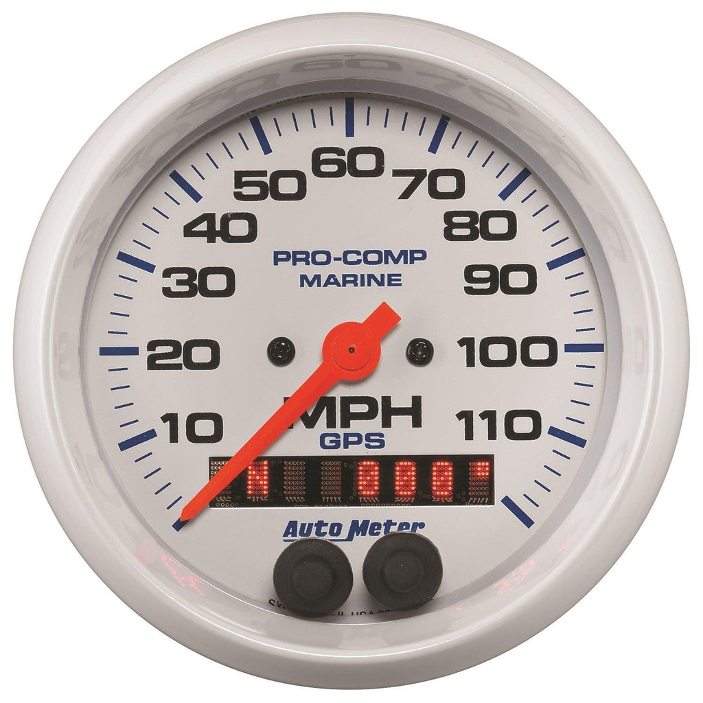3-3/8 in. GPS SPEEDOMETER 0-120 MPH MARINE WHITE - greatparts